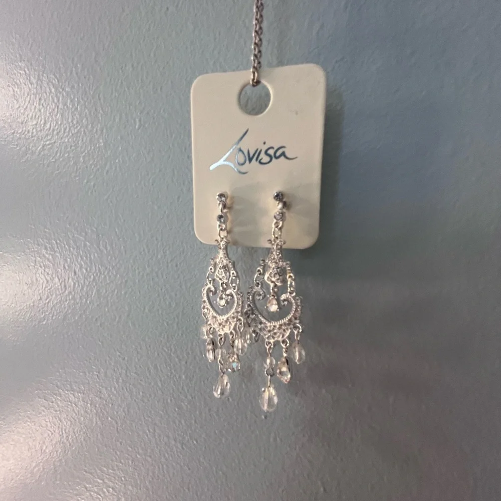 Silver dangle earrings - Picture 2 of 4